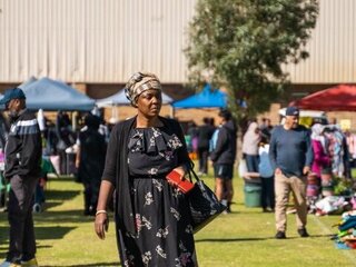 Image of community members at Mirrabooka Community Markets
