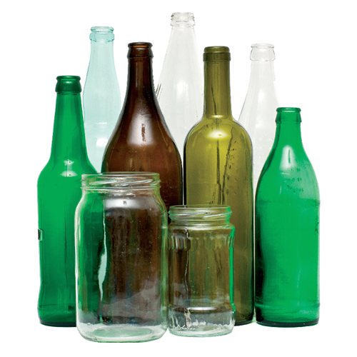 Glass bottles and jars