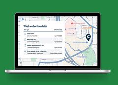 A laptop with bin lookup
