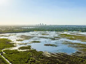 Aerial view of Herdsman Lake