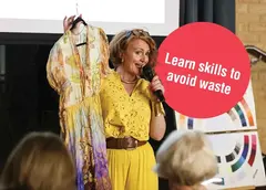A graphic reading "Learn skills to avoid waste"
