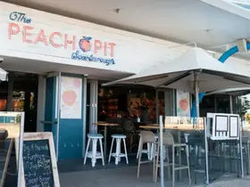 The exterior of The Peach Pit
