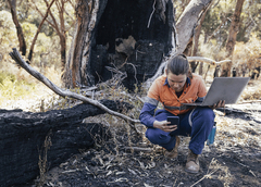 A conservation field worker