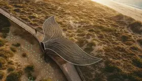 An aerial view of the proposed Coastal Boardwalk concept 