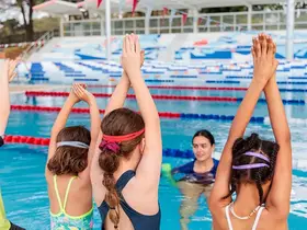 A swimming lessons session