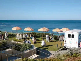 Patrons at Bennies by the Beach