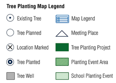 Tree planting map legend
