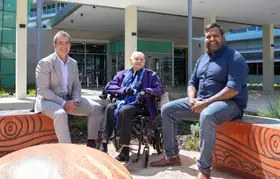 Mayor Mark Irwin with Preston Culbong