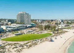 Aerial view of the Scarborough foreshore