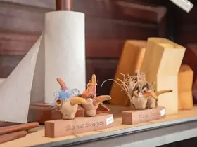 Crafted wooden decorations