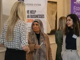 A group of women networking