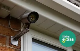 A CCTV camera mounted on a home