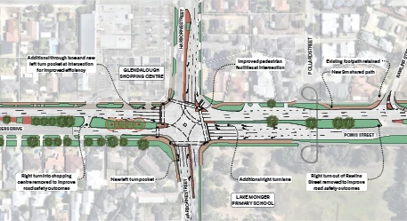 a map of a crosswalk