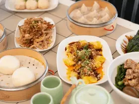 A selection of small plates at Authentic Bites Dumplings