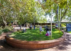 The grassed area at Inglewood Community Hub