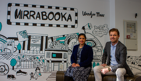 Balga Ward Councillors Andrea Creado and Michael Dudek visiting the new mural in the Mirrabooka Community Hub