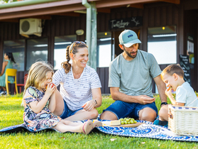 A family having a picnic