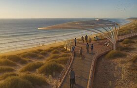 A concept image for the Coastal Boardwalk