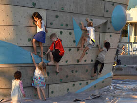 The bouldering wall
