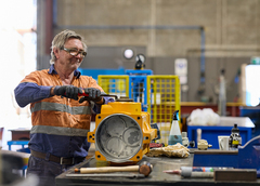 A man in a workshop