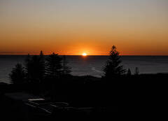 Image of sunset view from Mount Flora 
