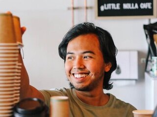 Image of barista at Nollamara coffee shop