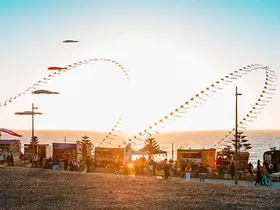 Food trucks along the Scarborough Foreshore