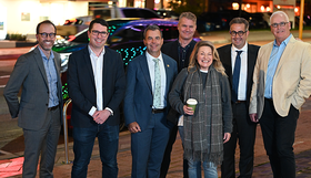 Mayor Mark Irwin, Councillors and Patrick Gorman MP on Beaufort Street