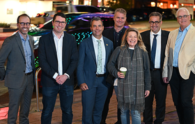 Mayor Mark Irwin, Councillors and Patrick Gorman MP on Beaufort Street