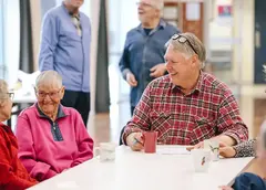Older people chatting