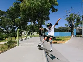 A young person skating