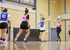A women's netball game