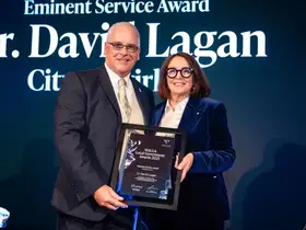 Cr David Lagan receives his Eminent Service Award