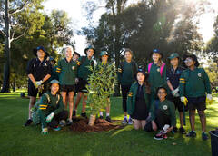 Image of children tree planting at Coolbinia Reserve