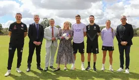 Mayor Mark Irwin, ministers and Perth Glory