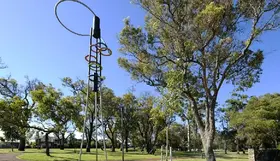 a park with a playground