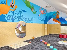 The mural Beach Monsters by Susan Respinger