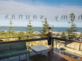 The view from the Alchemy Sauna balcony