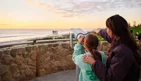 A child using a tower finder
