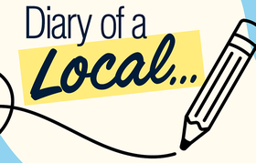 A graphic reading 'diary of a local'
