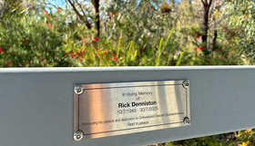 Rick Denniston's memorial plaque