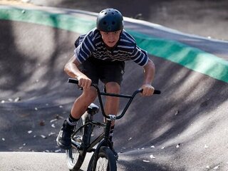 Image of child using the BMX track in Dianella