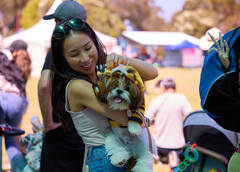 Image of women and dog at Pawsome Day Out at Richard Guelfi Reserve