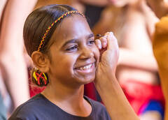 Image of young girl with face paint 
