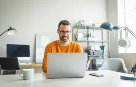 Man on his laptop