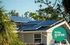 A house with solar panels