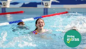 A group of children swimming