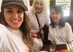 A group of women in a cafe