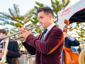 A brass band at JazzConnect