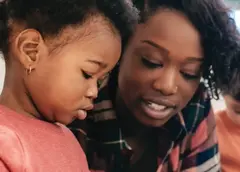 A mother and child
